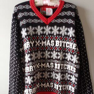 'SPENCER'S workshop' Naughty Christmas Sweater Size L EUC